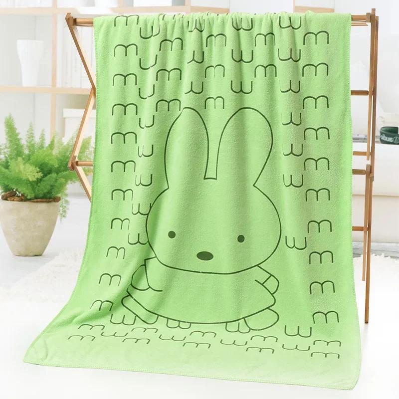 70*140cm Rabbit Microfiber Bath Towel Cute Large Soft Baby Kids Boys Girls Women Towels Beach Swimming Absorbent Wrap Quick Dry