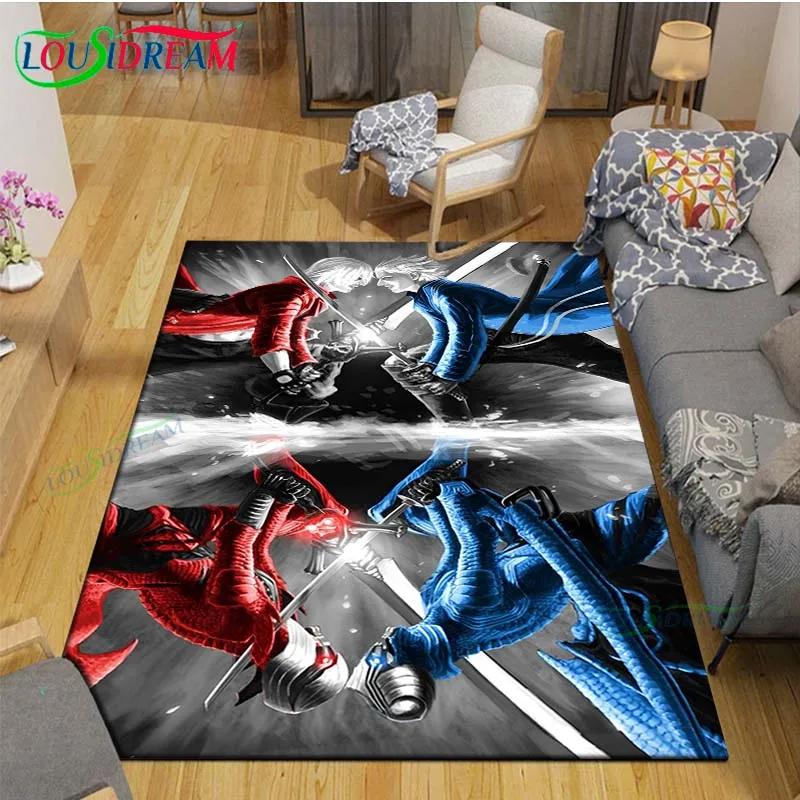 Fashion D-Devil May Cry Game Printed Carpet Outdoor Area Rug Non -slip Carpet Bedroom Decor Carpet for Living Room Birthday Gift