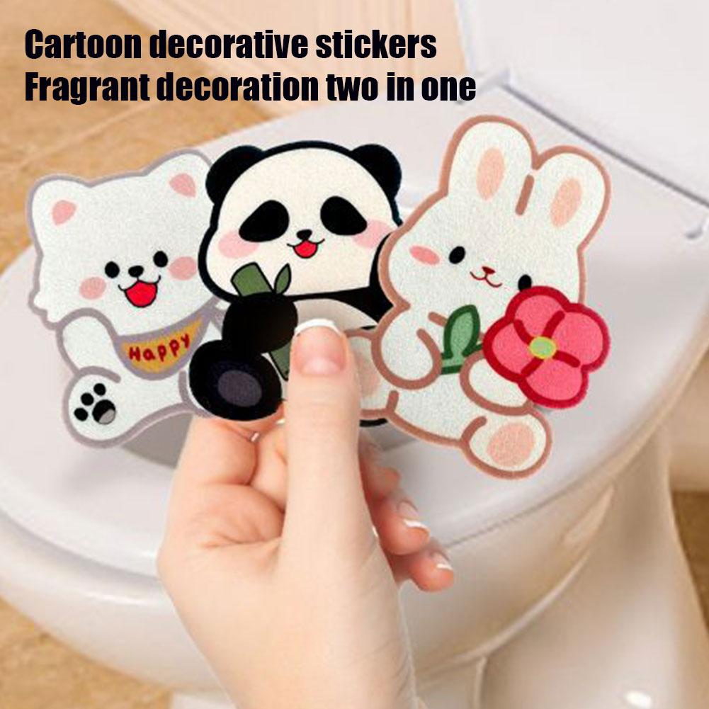 

1pcs Toilet Deodorant Stickers Cartoon Animal Fragrant Toilet Sticker Decoration Remove Toilet Odor Sticker G6f5