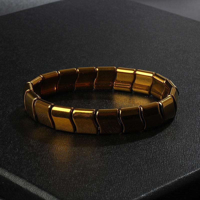 Fashion Wave Hematite Magnetic Bracelet Men Original Beaded Hematite Energy Bracelets for Women Positive Energy Jewelry Pulsera