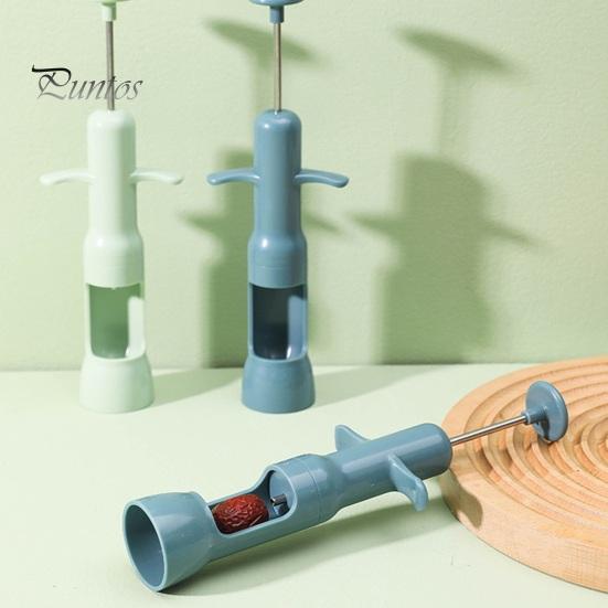 Red Dates Slicer Anti-slip Plastic Shell Press Type Stainless Steel Red Date Corer Manual Tool Cherry Pitter Fruit Core Seeds Remover Kitchen Gadgets