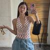 Pure Polka Dot Spice Girl Neck Suspender Vest Women's Summer Sexy Lace-up Skinny Slim Top