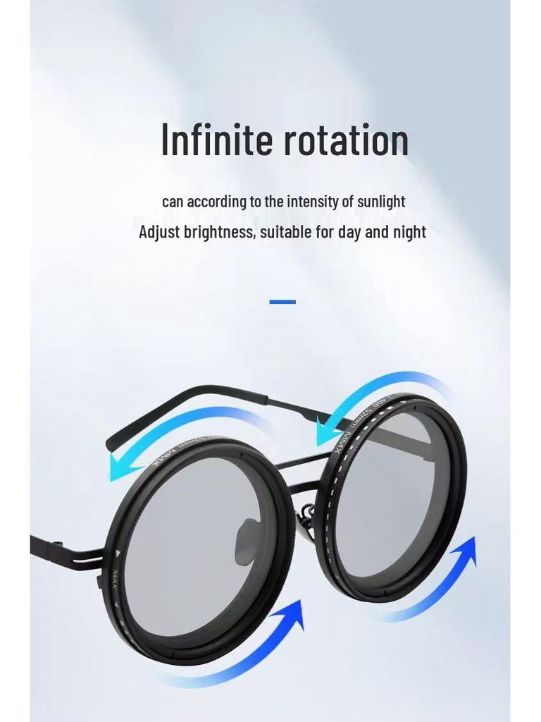 Handmade 9-Level Adjustable UV Polarized Sunglasses with High Light Transmission