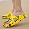 Fashion Summer Thick Bottom Patchwork Fashion Sandals Men Casual Beach Shoes Hollow-Out Garden Clogs Outdoor Slippers Can Be Decorated
