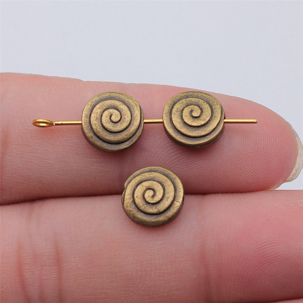 Geometric Small-Hole Spacer Beads Mini Antique Bronze Zinc Alloy Jewelry Making Fix Bead Position Style Bead Spacers