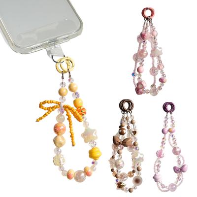 Handmade Beaded Phone Chain Pendant Telephone Lanyard Cellphone Rope Bracelet Fashion Keyring Keychain For Women Jewelry