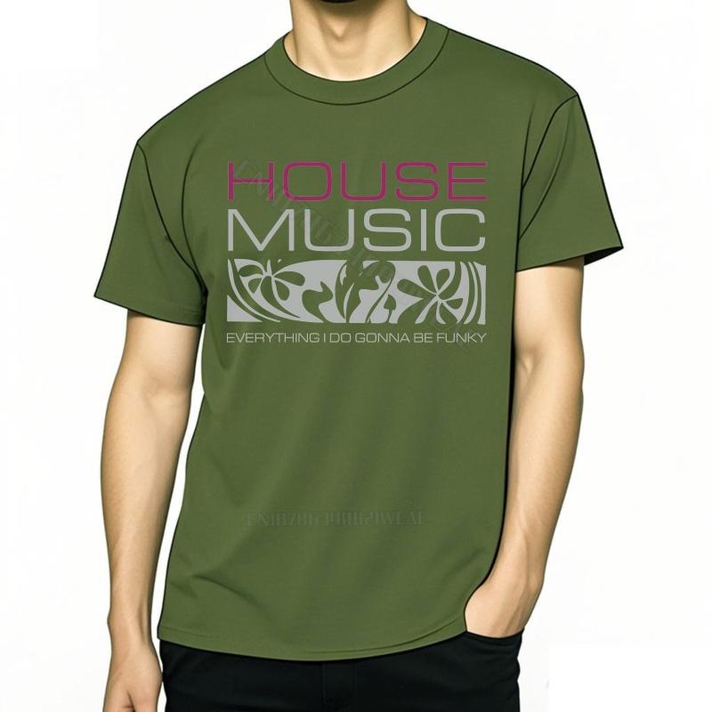 Tshirt Unisex Cotton Essential Teeshirts House Music Funky Design Travel Casual Tee Classic Daily Wear Streetwear Tshirts