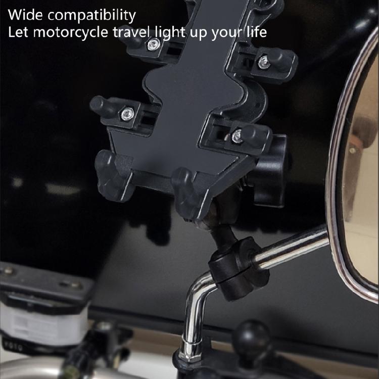 Kugelgelenk-Adapter mit verstellbaren Blickwinkeln für Motorrad- und Roller-Rückspiegel-Telefonhalterung