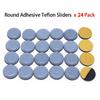 ABUL-72Pcs 25Mm Furniture Glides Self Adhesive Chair Leg PTFE Sliders For Furniture Easy Movers (Round)