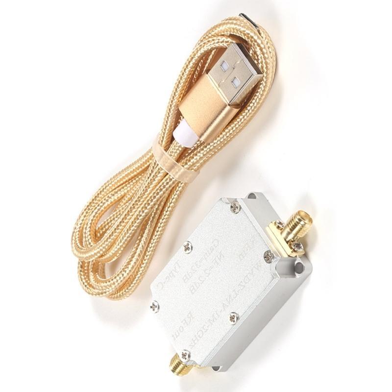 RF Signal Amplifier 1M-2GHz, 32DB, High Flatness Low Noise Aluminum for FM Radio Receivers