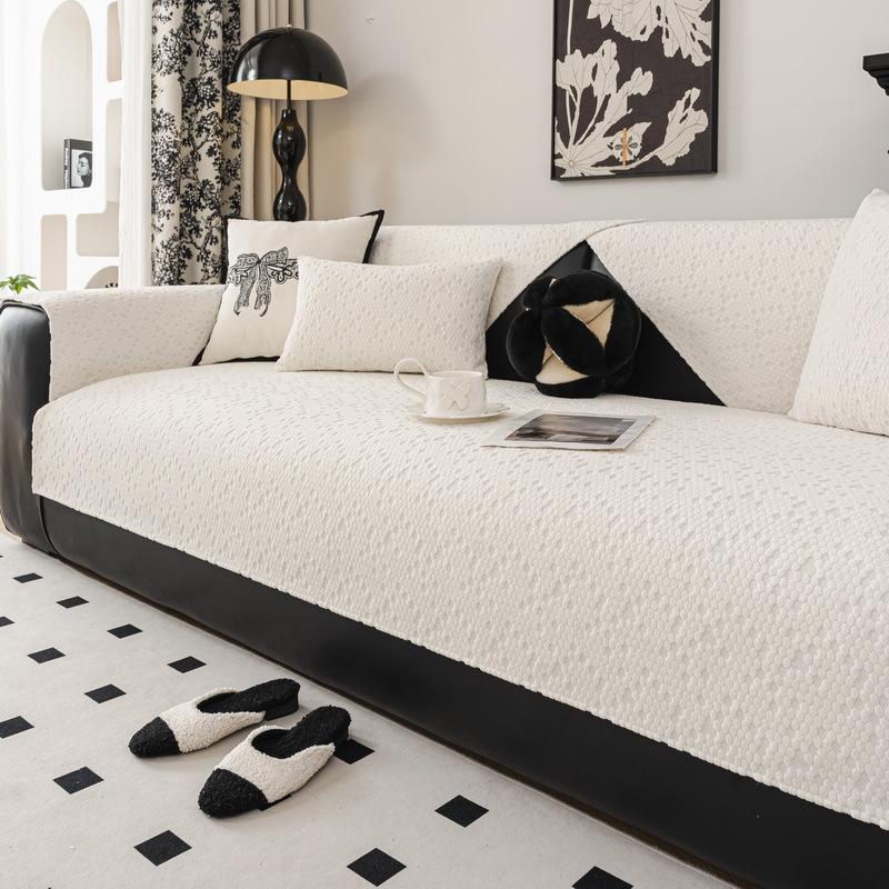 

1 шт. Подушка на сидіння дивана в ретро-стилі для вітальні, шениль, дрібна клітинка, чохол на диван, нековзкий кутовий чохол для дивана, fundas de sofá A 70x70cm 1pc