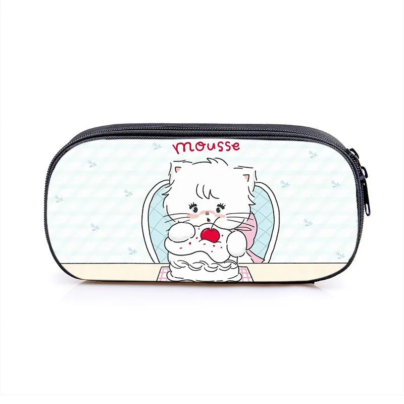 Mikko Pencil Bag Anime Pencil Cases Canvas Kawaii Stationery Box Children's Office Student School Supplies Stationary