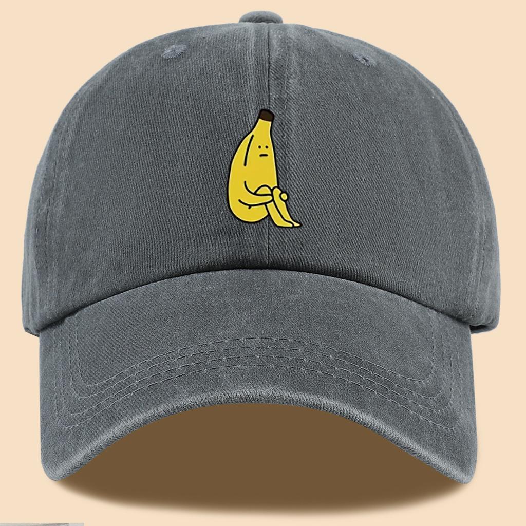 Banana Pattern Fun Printed Baseball Cap, Comfortable and Breathable Peaked Cap, Fashionable and Casual
