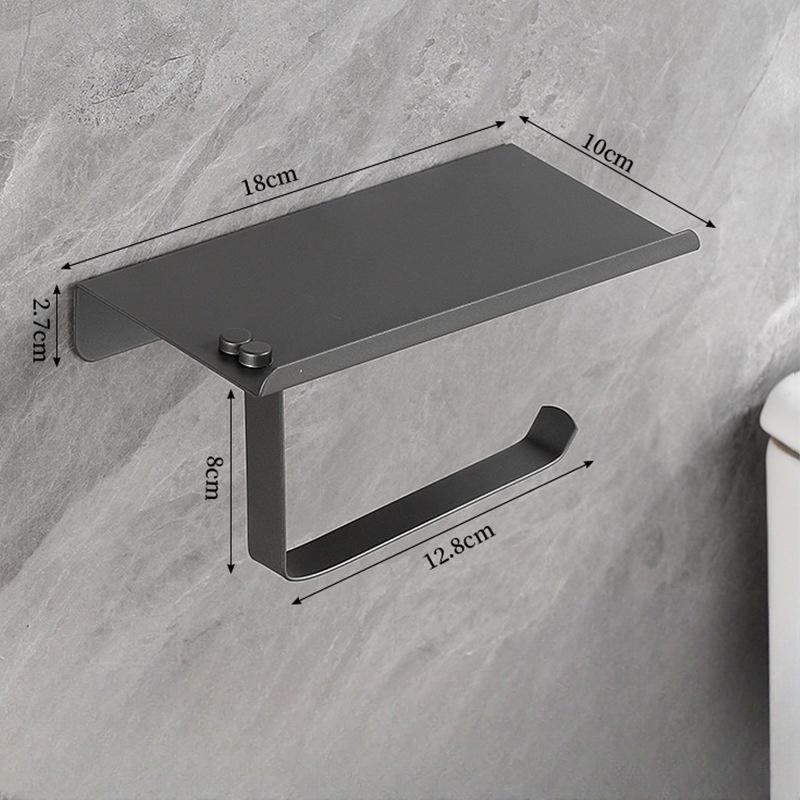 Stainless Steel Toilet Paper Holder with Phone Shelf Bathroom Tissue Holder Toilet Paper Roll Holder