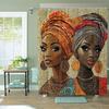 Vibrant African-Themed Shower Curtain: Water-Resistant, Non-Woven Fabric, Machine Washable, Ideal For Home And Hotel Bathrooms.