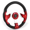 320mm 12.5in Racing Car Steering Wheel with Horn Button PVC Red Color Universal Modified Part