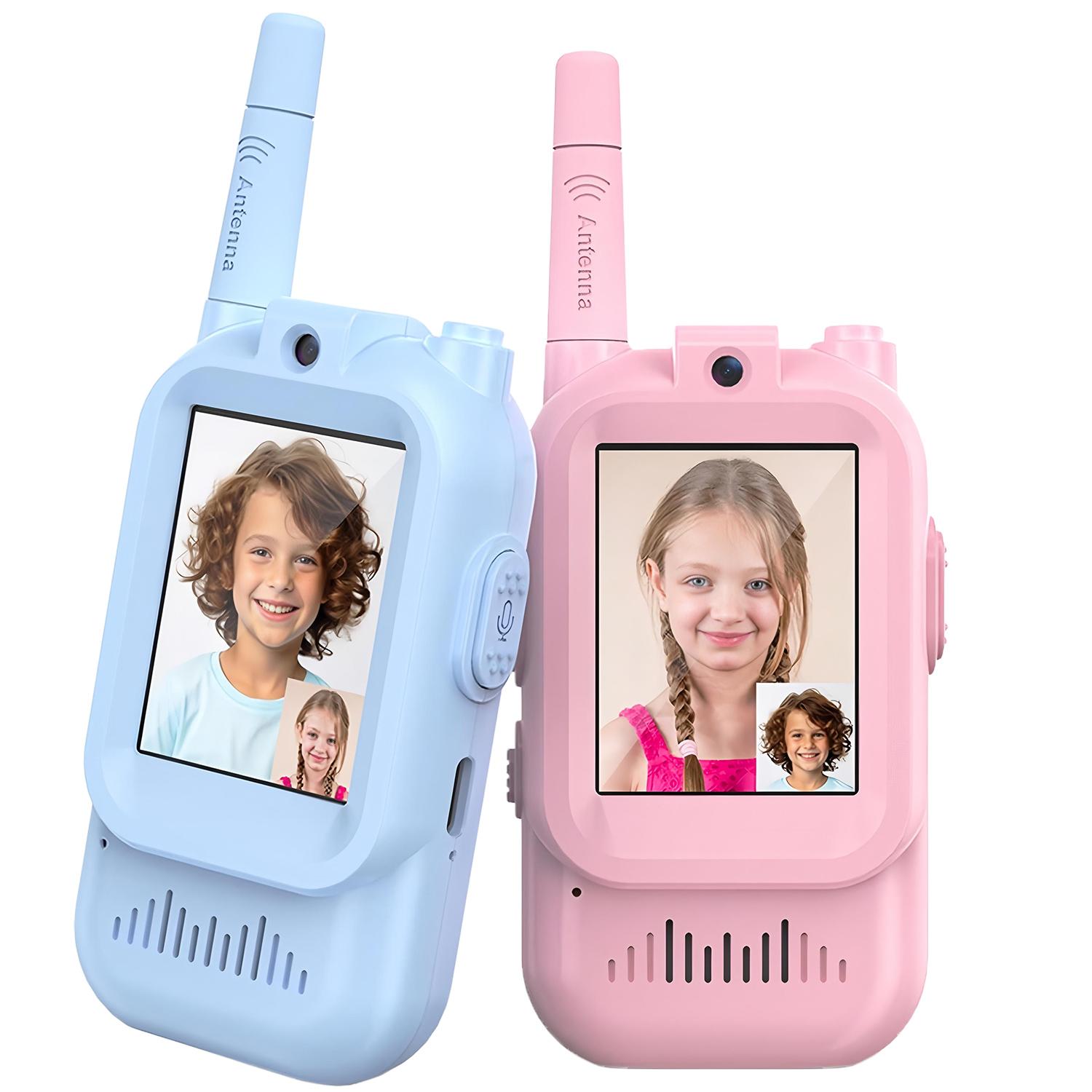 

2Pcs Kids Video Walkie Talkie with HD Screen -Rechargeable,Children s Tech Gadget Gift,Two-Way Radio for Boys Girls Outdoor Play