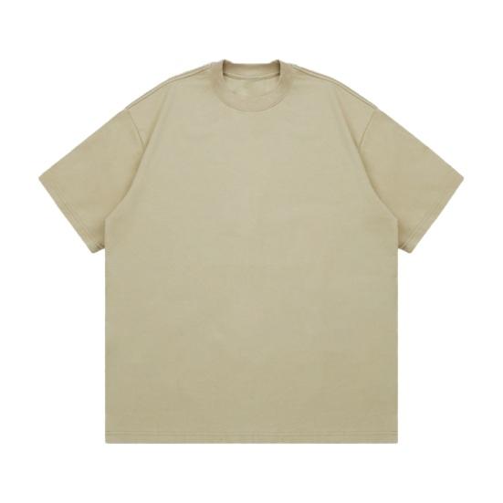 Summer Men T-shirt Round Neck Short Sleeve Solid Color Soft Breathable Thin Pullover Loose Casual Simple Style Couple Top