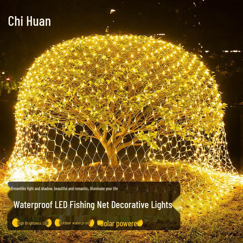 Solar LED Decorative Net String Lights
