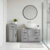 2 Piece Bathroom Cabinet Set HOORN Sonoma Grey