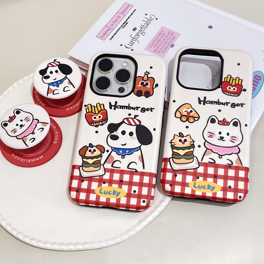Applicable To Apple 16/17Promax Film Magnetic Mobile Phone Case iPhone13/14 Cartoon Anti-drop 15 Two-in-one