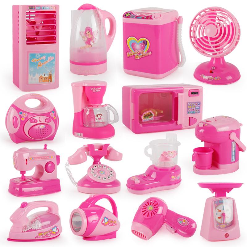 Children's TikTok-Inspired Mini Kitchen Set: Play House Appliances - Fridge & Washer