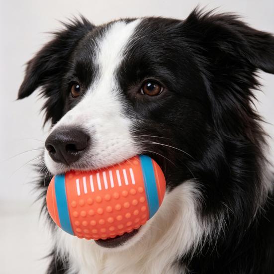 Dog Toy with Sound Ring Made From Flexible Blue 1 Pc