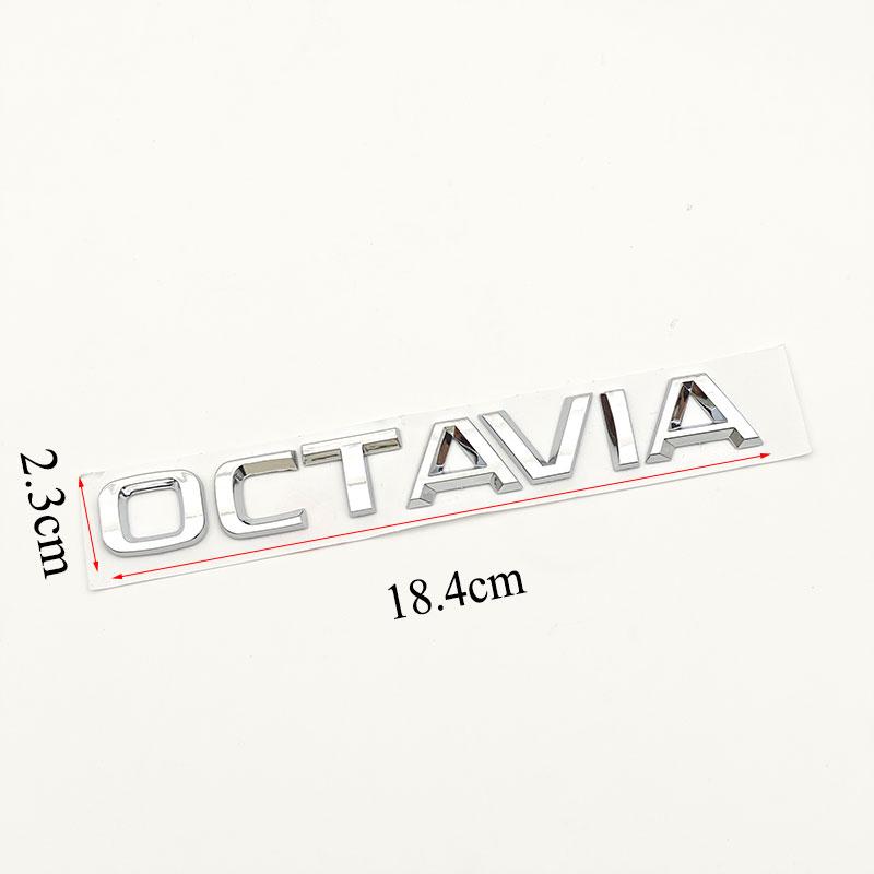 3D ABS Kendinden Yapışkanlı Krom Siyah Harfler Logo Octavia Amblemi Araba Arka Bagaj Sticker Rozet Oto Aksesuarları