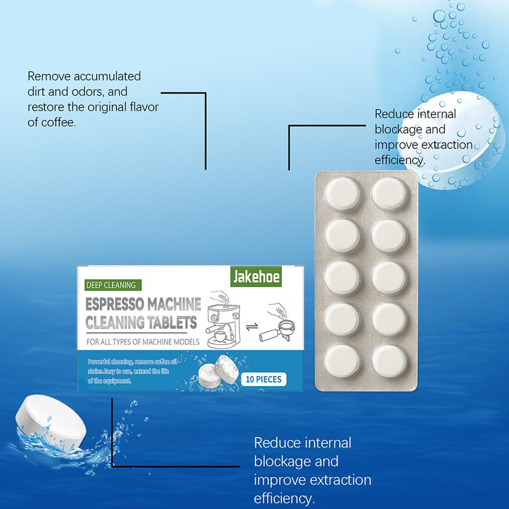 Kaffeemaschinen-Reinigungstabletten 8 Tabletten Kaffeemaschinen-Entkalker Für Haushaltsreinigung Kaffeemaschinen-Kalkreinigung