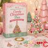 Kit fai da te per ornamento dell'albero di Natale con perline Set artigianale festivo scintillante fatto a mano con perline, filo e strumenti per il divertimento in famiglia