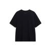 Li Ning Sports Lifestyle Series High Street American Vintage Letter Print Loose Comfortable Short Sleeve T-Shirt Unisex Tops Black AHSU741-2