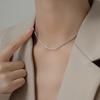 Fashion Classic Clavicle Chain Sterling Silver Jewelry S925 Silver Necklace 1MM Snake Chain with Chain 1MM Snake Bone Chain