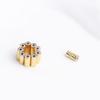 18K Gold-Plated Carved Magnetic Spacer Bead for DIY Jewelry