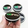 4pcs 56mm 60mm V VRS Logo Car Wheel Center Hub Caps Emblem For Skoda Rapid Octavia Fabia Kodiaq Karoq Laura Superb Accessory