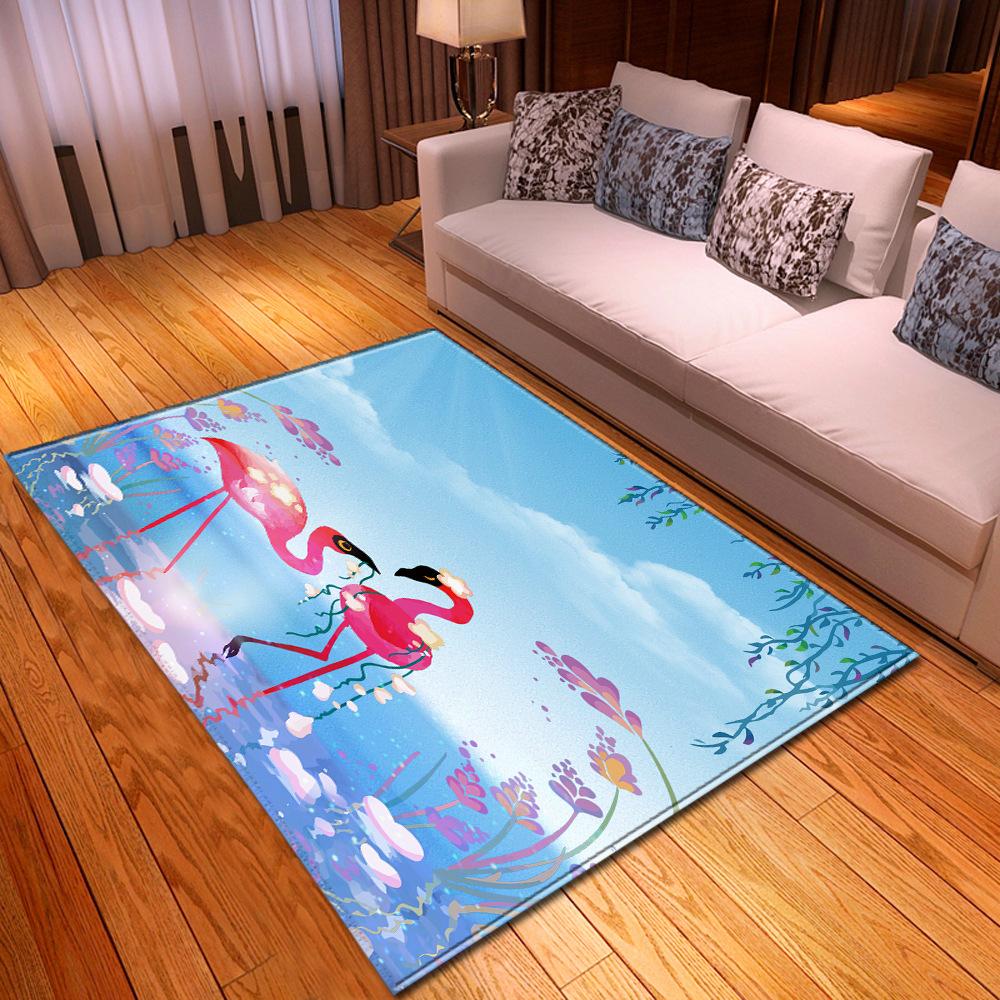 Fresh American Flamingo Printed Carpet Nordic Floor Mat