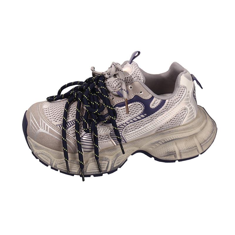 

Very popular new niche trendy soft-soled breathable gray platform dad shoes women s jogging casual sneakers 40