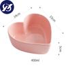 Heart-shaped Bowl Ceramic Steamed Egg Plate Dessert Salad Bowl Oven Baking Dinnerware