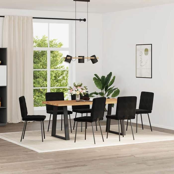 VidaXL Chaises à manger lot de 6 noir velours 3315479
