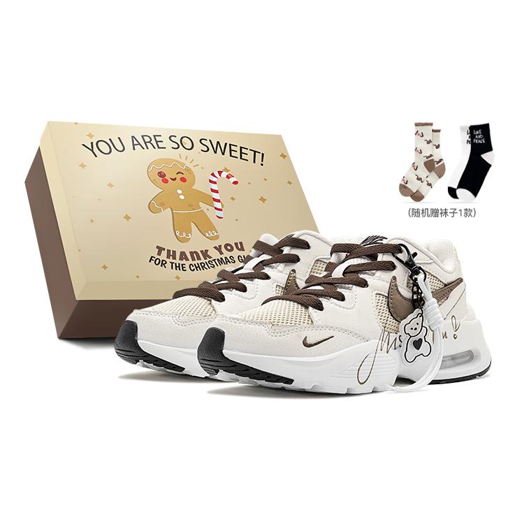 

Nike Air Max Fusion Maillard Style, Coffee Bear, Detachable Charm Mesh Low top Casual Shoes Women s Brown White CJ1671-100(TeamS-S-BOX) 38.5