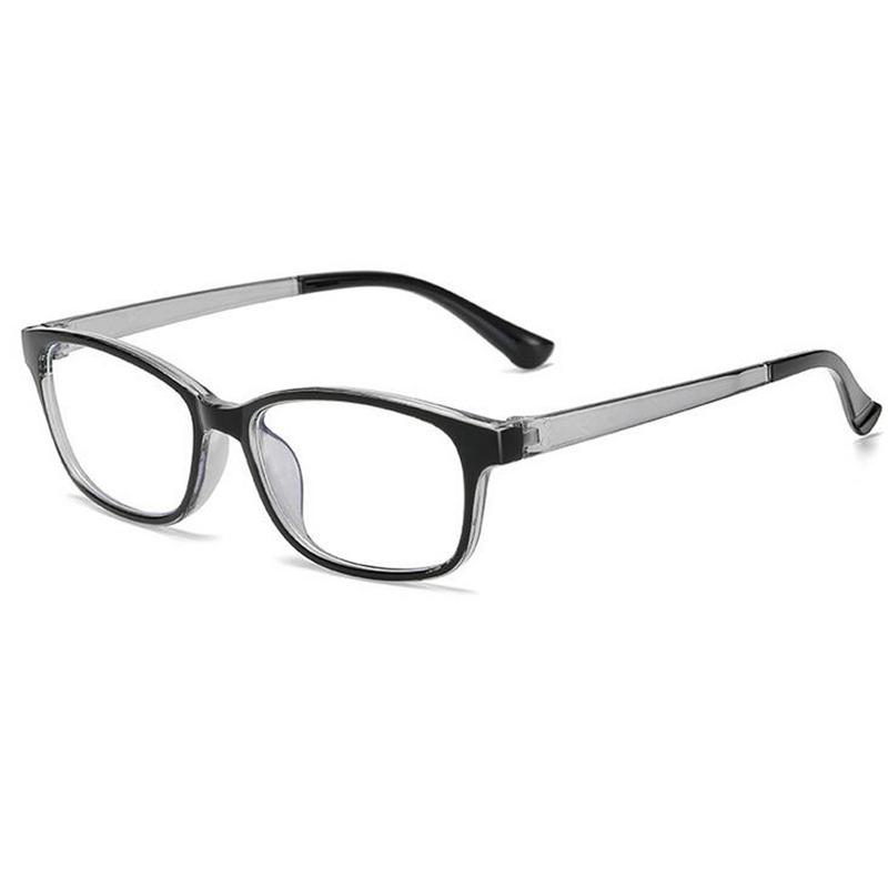 Square Nearsighted Glasses Sun Gray Prescription Eyeglasses 0 To -6.0 Blue Light Glasses Fashion Plastic Black Gray Frame