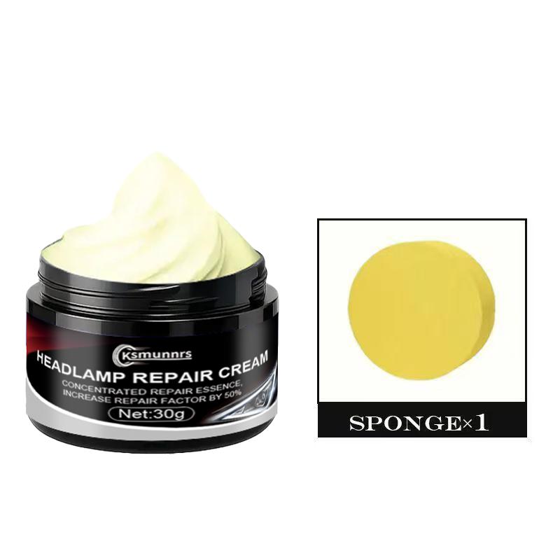 

30g Car Headlight Restoration Cream - Brightens & Cleans Yellowed Lamps, Enhances Visibility бежевый
