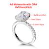 4.5CT Oval Cut All Moissanite Engagement Ring for Women   CopperHidden Halo Diamond Rings Wedding Bands Jewelry GRA