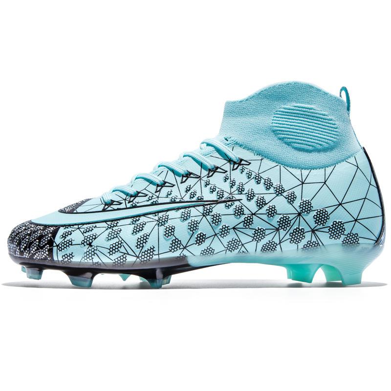 High-top football shoes men's and women's long nails, broken nails, non-slip outdoor sports training football shoes