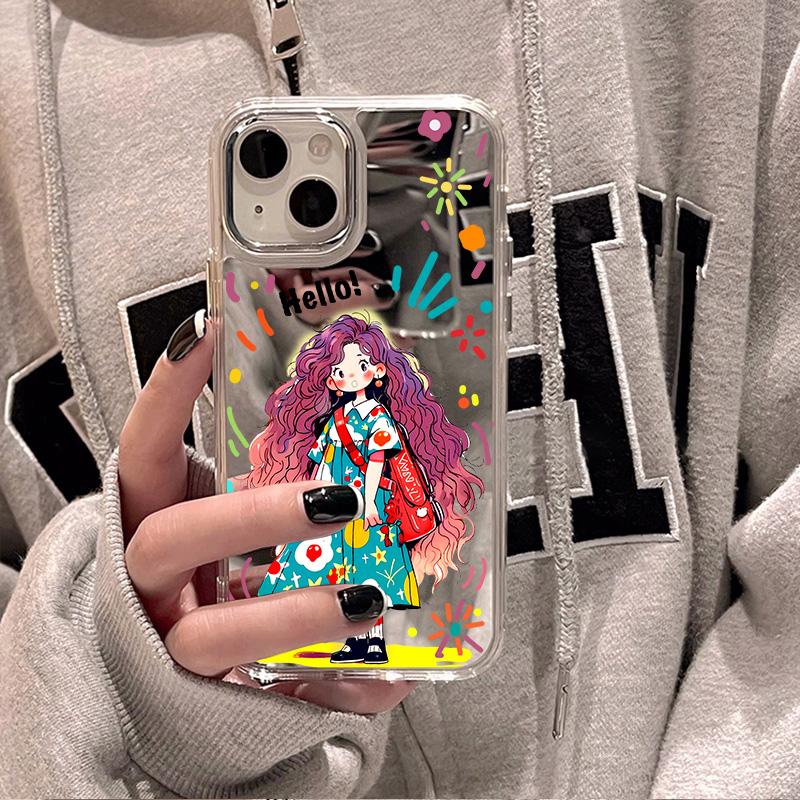 Etui na telefony komórkowe iPhone 11 13 XR 15 Pro Max 12 14 Pro Max Etui iPhone 16 XS Max Lustrzane etui ochronne Lustro Wykwintna kreskówka Wodoodporna