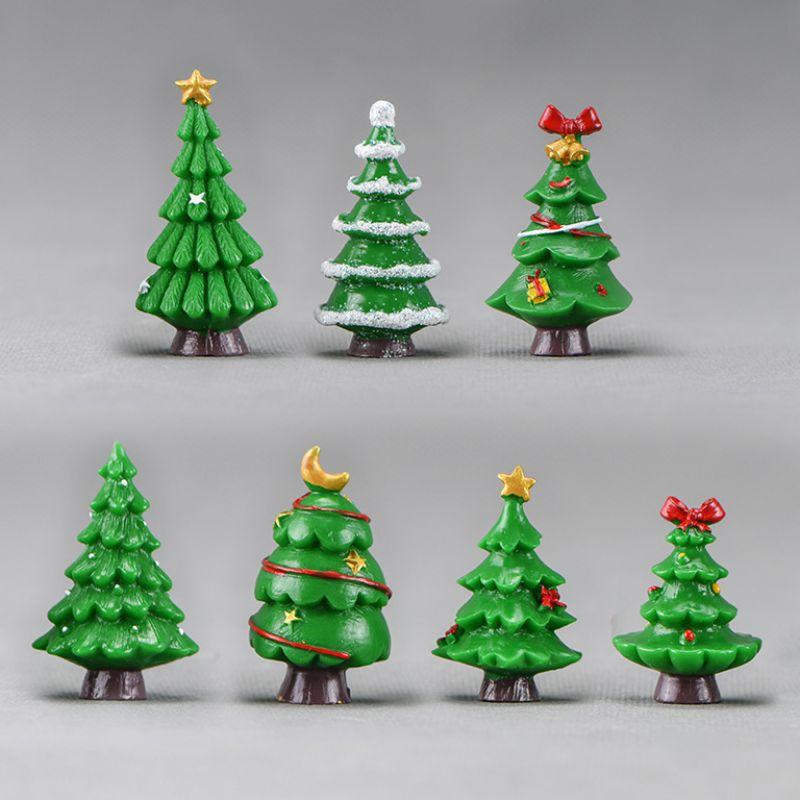 Adorable Christmas Tree Resin Diy Micro Landscape Miniature Decoration For Gardens
