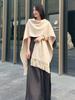 Cardigan Sweater Women'S Knitted Scarf Cape Style Outer With Winter Fringed Shawl Cape Jacket High-End