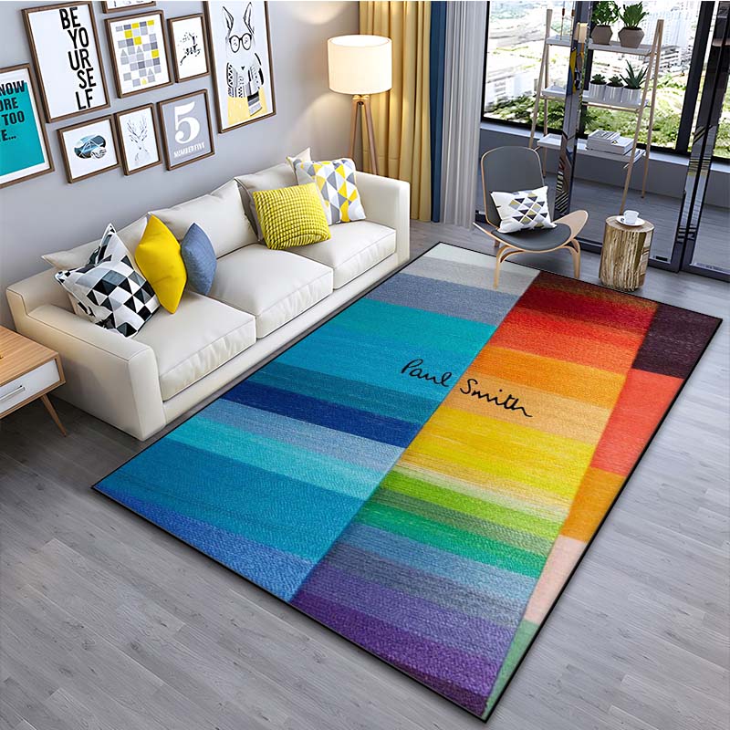 London Fashion P-Paul Smith Printed Floor Mat Carpet 15 Sizes Living Room Bedroom Bedside Sill Bathroom Floor Mat Home Decor