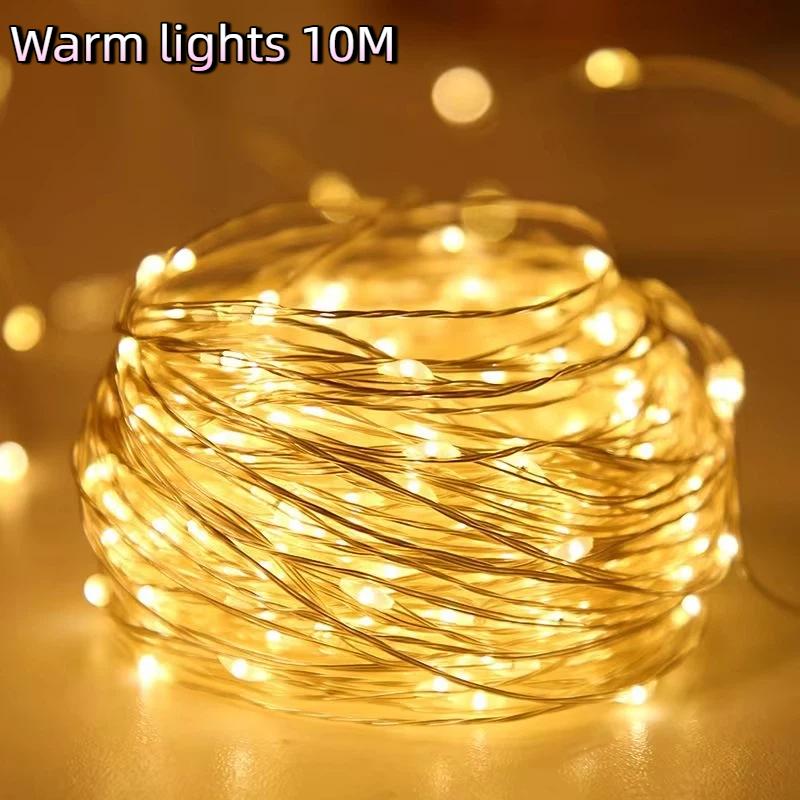 2M 5M 10M Battery Box LED Fairy String Lights Flexible Copper Wire for Christmas Wedding Anniversary Decor