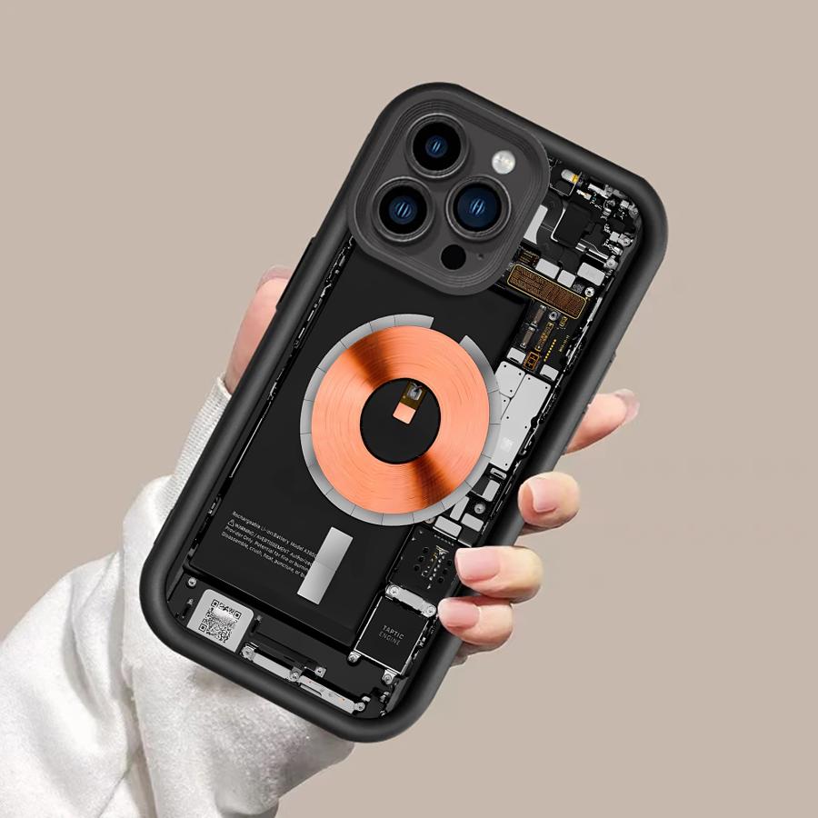 Circuit Board Pattern Phone Case for iPhone 17 Air XR 15 16 14 Plus 13 12 11 Pro Max 16e XS Max Soft Shell