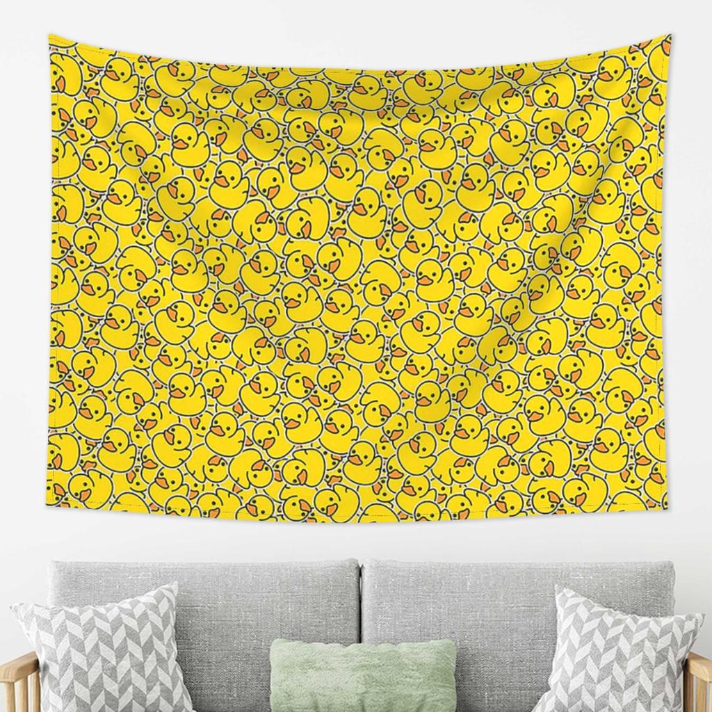 Yellow Classic Rubber Duck Tapestry Decor Art Aesthetic Tapestries for Living Room Bedroom Home Wall Cloth Wall Hanging